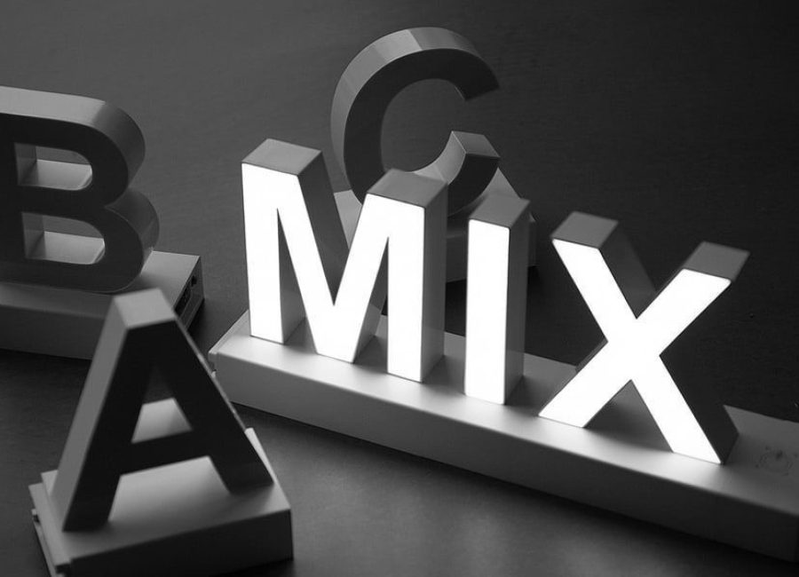 abcmix leytras magneticas blanco y negro